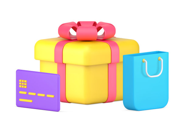 商店精品节日礼盒及纸制购物袋刷卡优惠图片下载