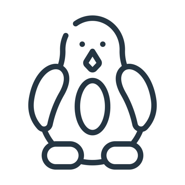 企鹅玩具细线图标。快乐，可爱的线性图标从玩具概念孤立的轮廓标志。矢量插图符号元素的网页设计和应用程序。图片下载