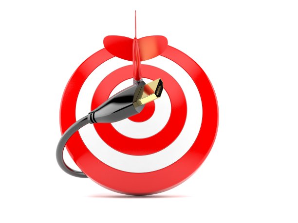 配有hdmi电缆的牛眼图片下载