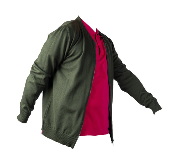 男子短夹克和衬衫孤立在白色背景。时尚的休闲装图片下载