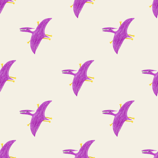 翼手龙的无缝图案图片下载