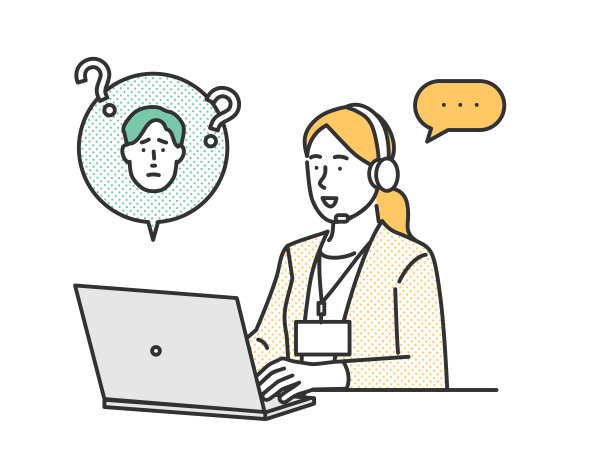 向顾客介绍一项在线服务的商人。图片下载