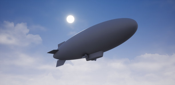 白色的飞艇图片下载