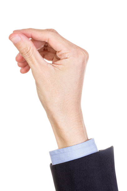 男人的手拿着一张虚拟的卡片，你的手指孤立在白色背景上图片下载