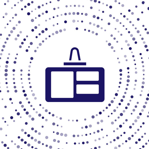 蓝色标识徽章图标孤立在白色上图片下载