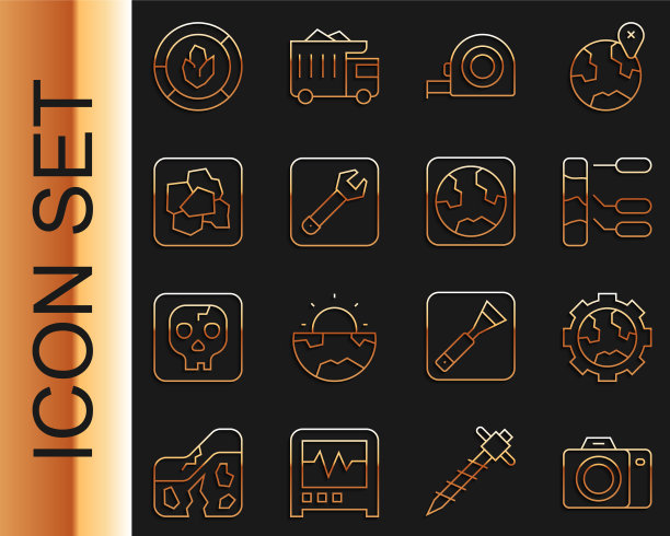 设置直线摄影相机齿轮和泥土图片下载