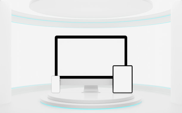 产品展示的讲台背景。三维演示图片下载