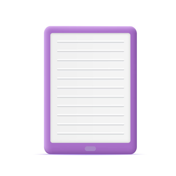 3d卡通风格的电子书图标。向量图片下载