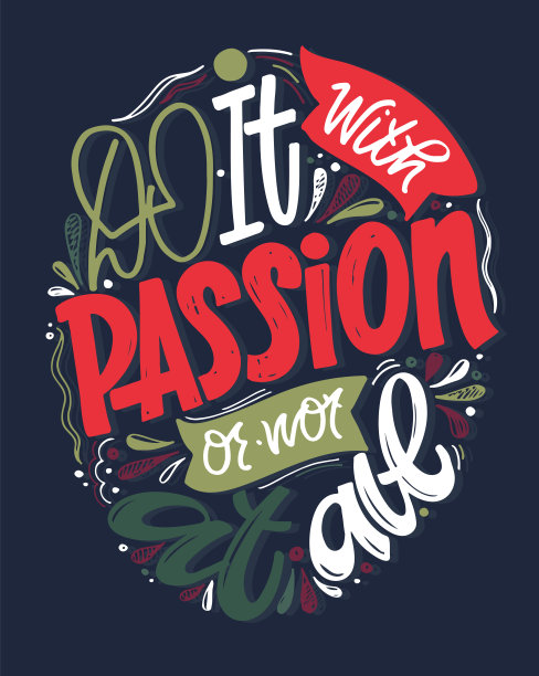 可爱的动机手dtawn涂鸦关于生活的字母明信片。刻字艺术。图片下载