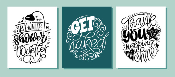 可爱的动机手dtawn涂鸦关于生活的字母明信片。刻字艺术。图片下载