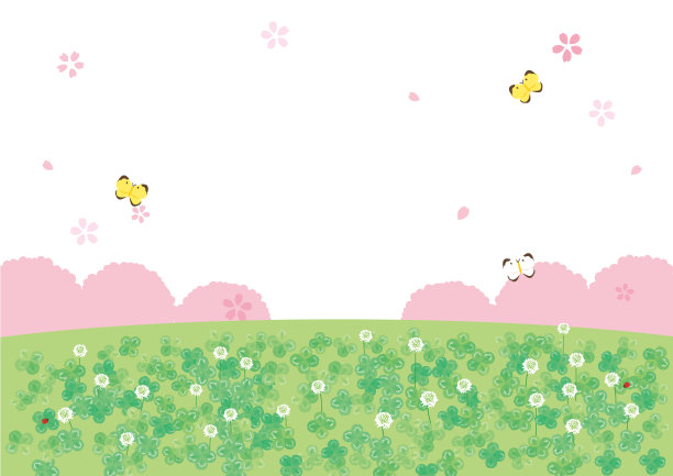 春天景观的矢量插图。图片下载