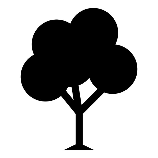 树剪影图标矢量插图孤立在白色背景。每股收益10图片下载