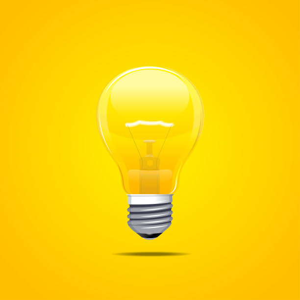 逼真详细的3d灯泡照明。向量图片下载