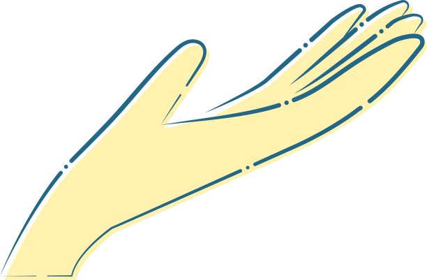 一只手用来抓东西/插图材料(矢量插图)图片下载