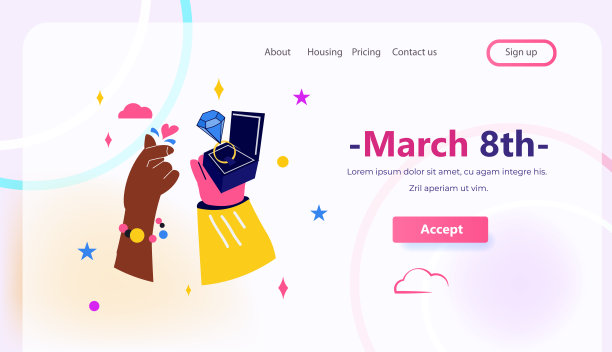 混合种族女性手钻戒和手镯国际妇女节庆祝概念图片下载