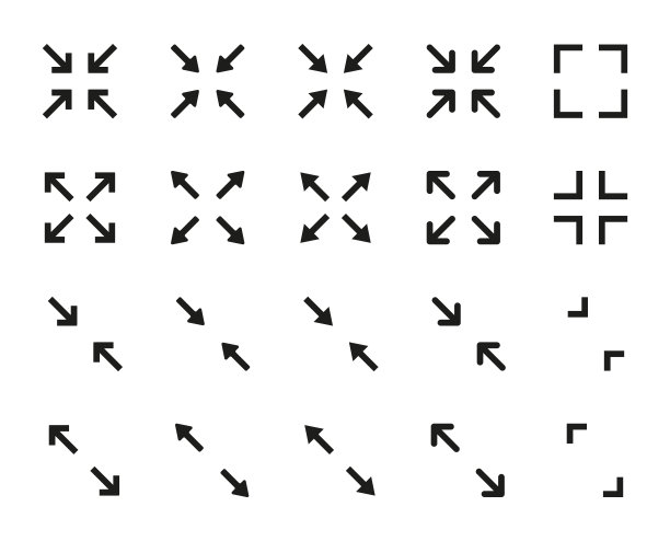 屏幕图标。全屏图标。扩展页面大小。扩展的窗口。全屏的象征。移动电话，笔记本电脑和应用程序导航放大按钮图片下载