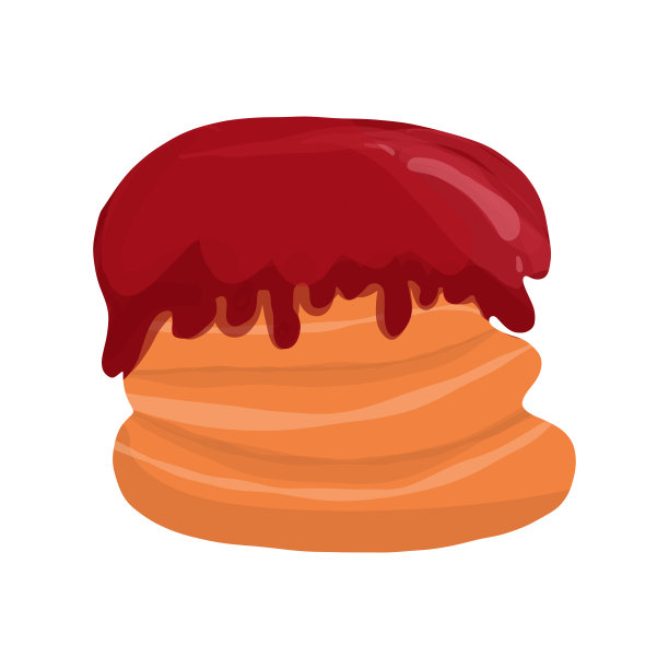 矢量卡通煎饼配樱桃或枫糖浆。美味的早餐食品插图。美国早午餐图片下载