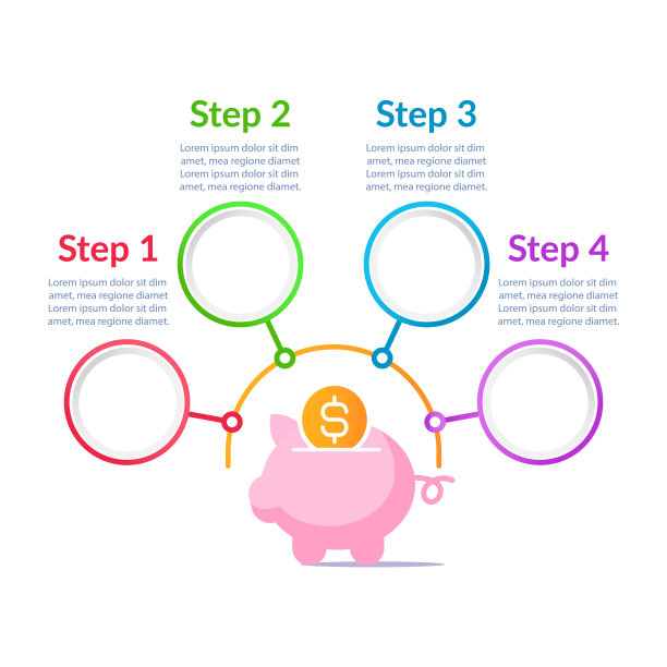 月度支出计划信息图表设计模板图片下载