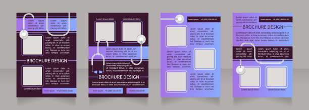 高血压防治空白宣传册布局设计图片下载