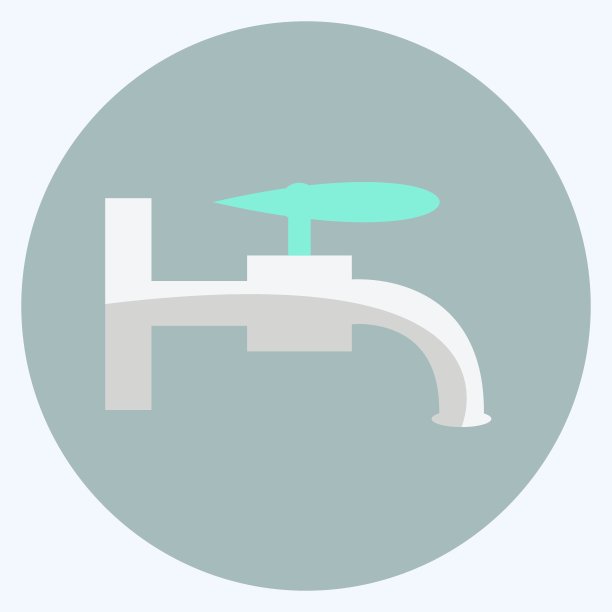 点击图标在时尚平面风格孤立在软蓝色背景图片下载