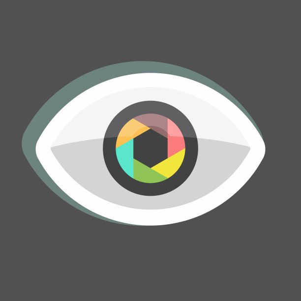 眼贴纸在时尚孤立的黑色背景图片下载