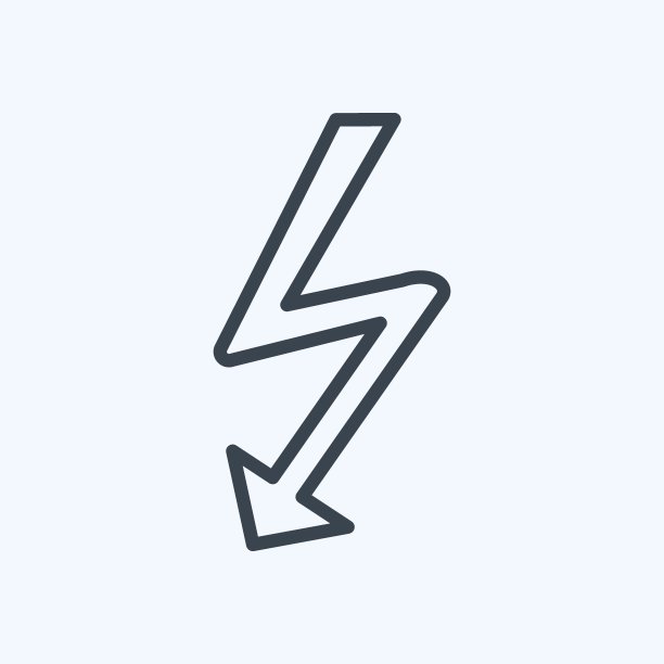 闪光图标在时尚线风格孤立在软蓝色背景图片下载