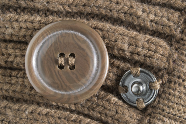 缝按钮特写镜头图片下载