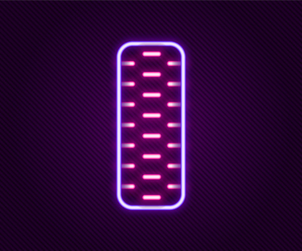 发光霓虹灯线汽车轮胎车轮图标孤立上图片下载