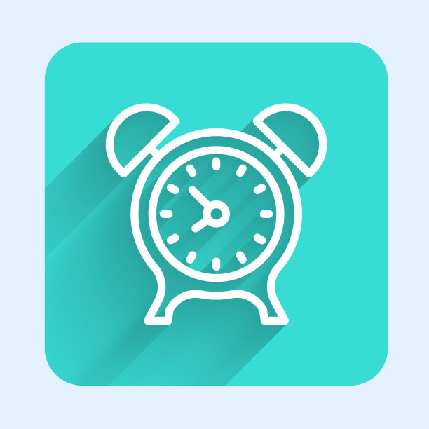 白线闹钟图标隔离与长图片下载
