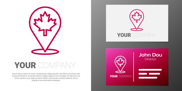 标志行加拿大枫叶图标孤立上图片下载