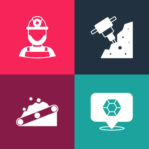 集波普艺术石材输送带运煤图片下载