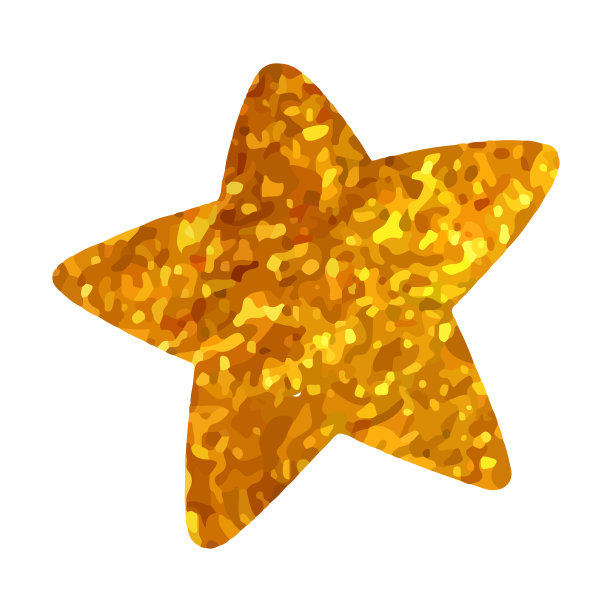 金色纹理的星星图标。图片下载