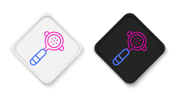 线咖啡过滤器支架图标孤立在白色背景上。色彩斑斓的轮廓的概念。向量图片下载