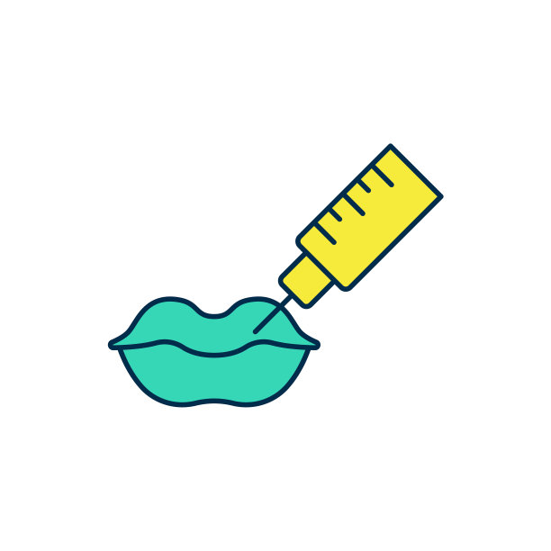 填充轮廓唇扩大图标孤立在白色背景。透明质酸唇部注射。轮廓塑料。向量图片下载