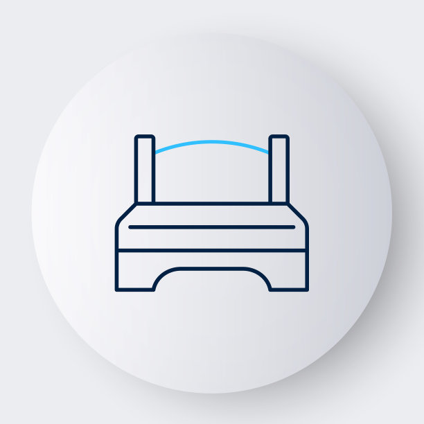 线大床两个或一个人图标孤立在白色背景。色彩斑斓的轮廓的概念。向量图片下载