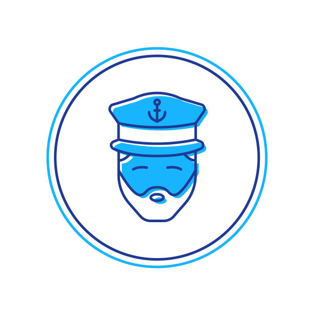 填充轮廓的船图标孤立在白色背景上的船长。旅游旅游航海运输。航行客轮，邮轮。向量图片下载