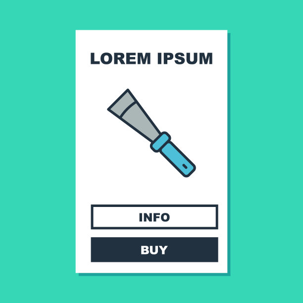 填充轮廓养蜂人uncapping刀图标孤立在绿松石背景。养蜂人的工具。向量图片下载