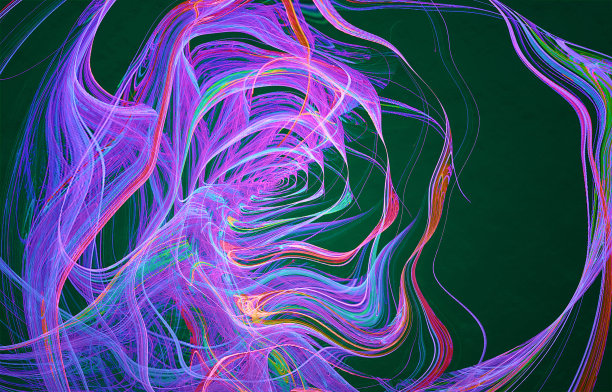 荧光扭曲抽象设计。图片下载