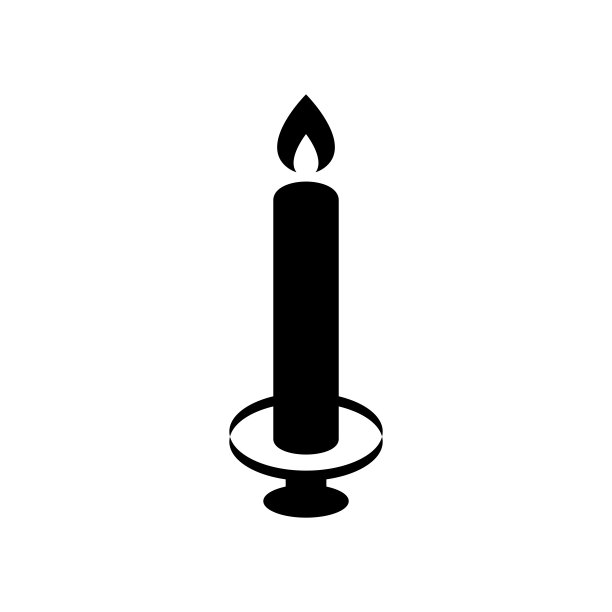 烛台与蜡烛图标矢量图片下载