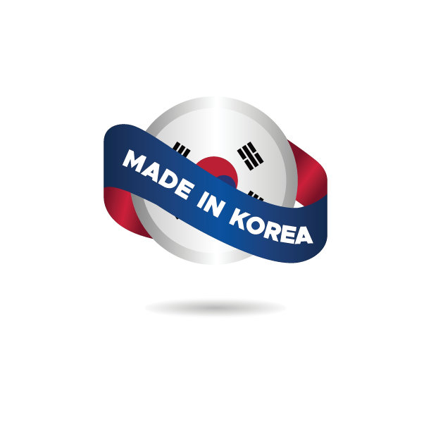 韩国制造优质产品矢量徽章图片下载