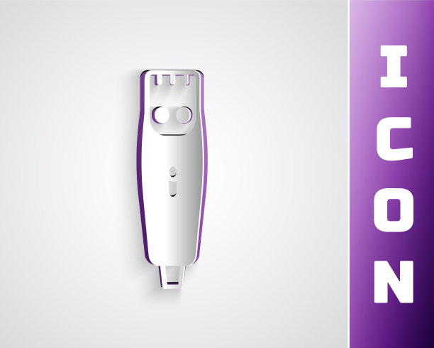纸剪电动理发器或剃须刀图标图片下载