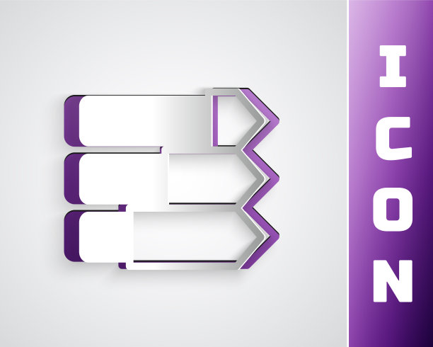 纸切饼图信息图图标孤立上图片下载