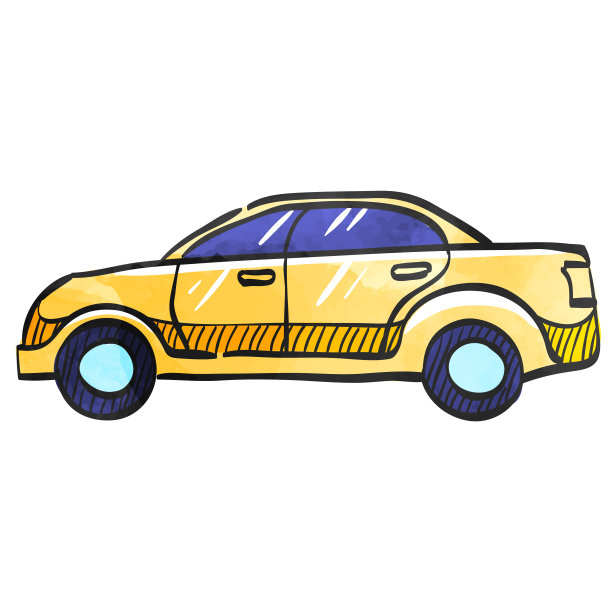 水彩风格图标车图片下载