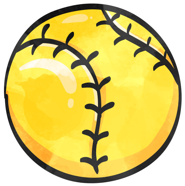 水彩风格图标棒球图片下载