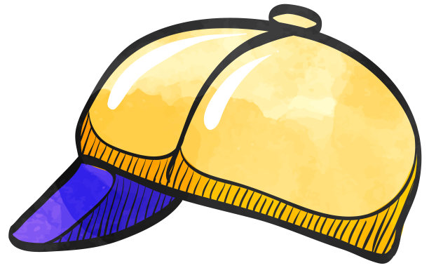 水彩风格图标自行车帽图片下载