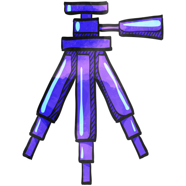 水彩风格图标相机三脚架图片下载