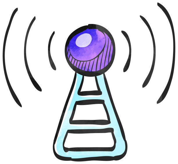 水彩风格图标播客图片下载