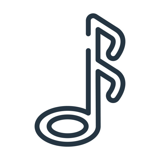 注意第十六细线图标。旋律、音调线性图标从音乐和媒体概念孤立的轮廓符号。矢量插图符号元素的网页设计和应用程序。图片下载