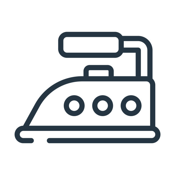 熨烫细线图标。铁，机器线性图标从符号概念孤立轮廓符号。矢量插图符号元素的网页设计和应用程序。图片下载