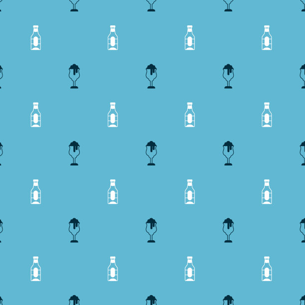 把啤酒杯和啤酒瓶放在无缝的位置上图片下载